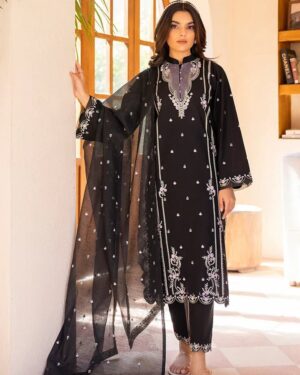 EL003 Ellena 3PC Stitched Embroidered Suit