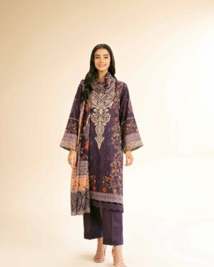 NL01  NISHAT 
3 Piece - Digital Printed Embroidered Suit