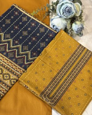 A026
Binsaeed 3pc Digital Printed Lawn