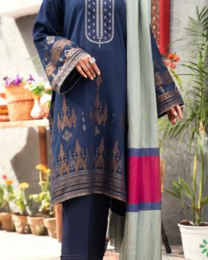 JA023
Almirah Blue Yarn Dyed Jacquard 3 Piece