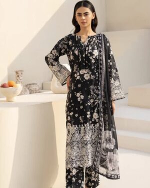 EL032 Ellena 3Pc Stitched Embroidered Suit