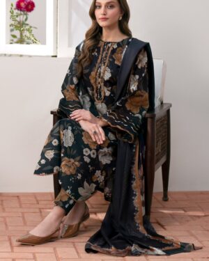 B004 Baroque 3Pc Unstitched Suit