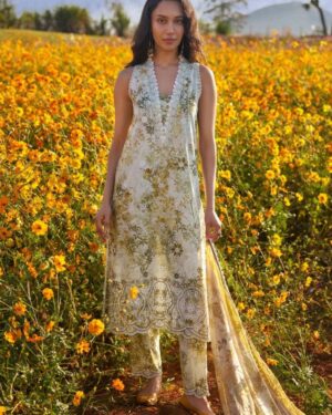 IM003 Image Printkari Premium Unstitched Suit.