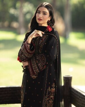 MS01 Premium Embroidered Stitched Lawn Suit.