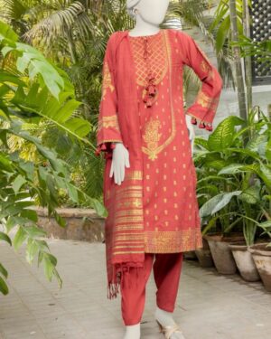 J058
Junaid jamshed MAROON JACQUARD 3PC WOVEN STITCHED