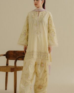 CL01 ZARA SHAHJAHAN Coco Lawn Embroidered Unstitched Suit