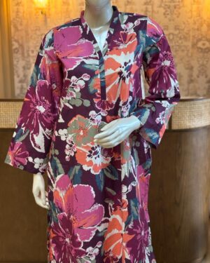 SL8 Sapphire Printed Lawn top