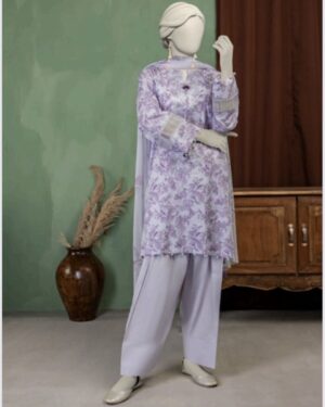 JL10 Junaid Jamshed 3Pc Unstitched Suit; Embroidered