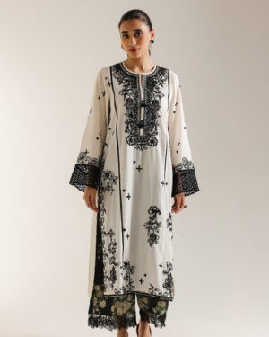 *ET25 Ethnc 2Pc Stitched Embroidered Suit