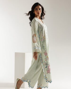 *ET33 Ethnc 2Pc Stitched Embroidered Suit