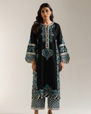 *ET46 Ethnc 2Pc Stitched Embroidered Suit.
