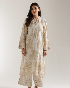*ET71 Ethnc 2Pc Stitched Embroidered Suit.
