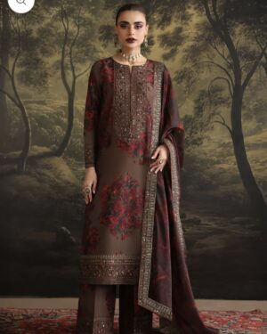 HU1 3Pc Stitched Embroidered Suit