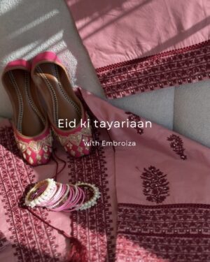 EM3 2Pc Stitched Embroidered Suit.