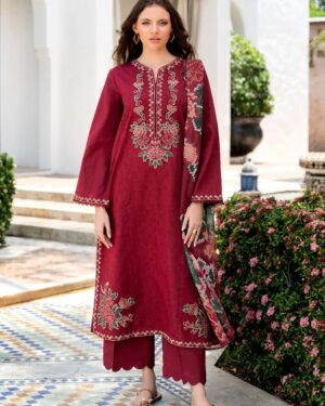 XN1 3Pc Stitched Embroidered Suit