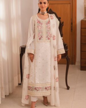 PS1 3Pc Stitched Embroidered Suit.