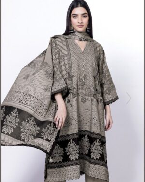 KL1 Khaadi Lawn 3Pc Unstitched Suit