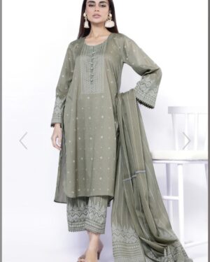 KL1 Khaadi Lawn 3Pc Printed Unstitched Suit