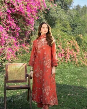 PA1 3Pc Stitched Embroidered Suit