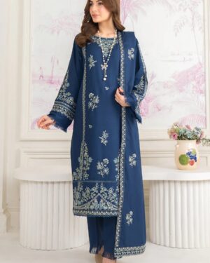 PA1 3Pc Stitched Embroidered Suit