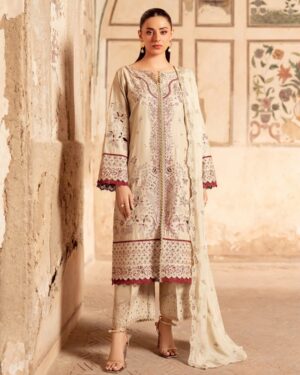 PA1  3Pc Stitched Embroidered Suit.