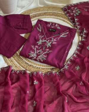 PA1 3Pc Stitched Embroidered suit