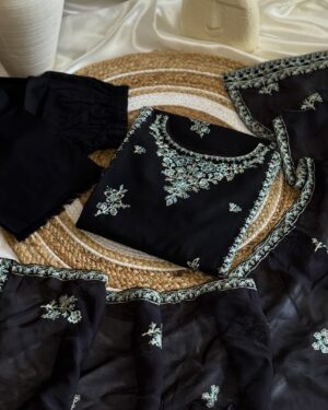 PA1 3Pc Stitched Embroidered Suit