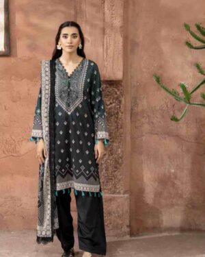 MP1 Mausumerry 3Pc Unstitched Printed Lawn Suit