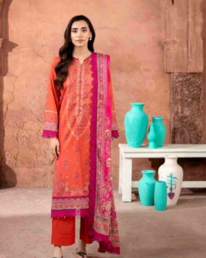 MP1 Mausumerry 3Pc Printed Unstitched Suit