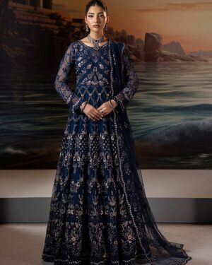 LA12 3Pc Unstitched Embroidered Chiffon Suit.