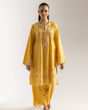 ET36 Ethnc 2Pc Stitched Embroidered Suit