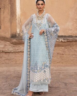 SD1 Sardinia 3Pc Unstitched Premium Party-wear Suit