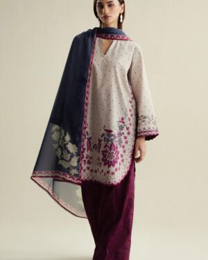 ZC22 Zara Shahjahan Coco Printed Suit