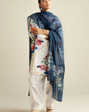 ZC22 Zara Shahjahan Coco Printed Unstitched Suit