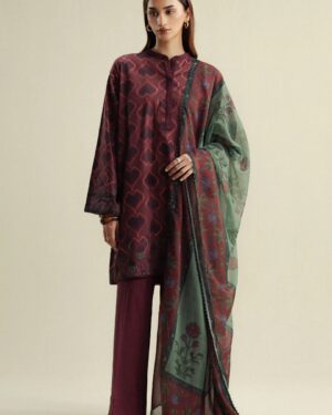 ZC22 Zara Shahjahan Coco Printed Unstitched Suit