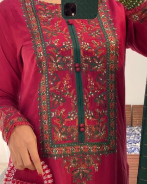 CO2 3Pc Stitched Embroidered Suit