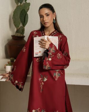YA1 2Pc Stitched Embroidered Lawn Suit
