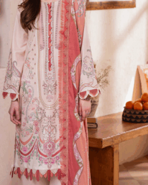 JA1 3Pc Unstitched Printed Suit