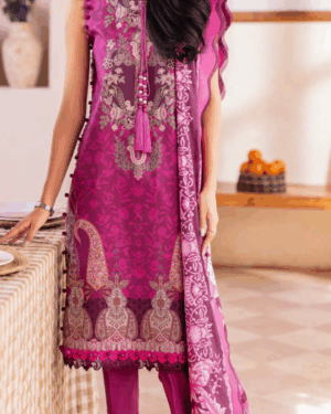 JA1 3Pc Unstitched Printed Lawn Suit