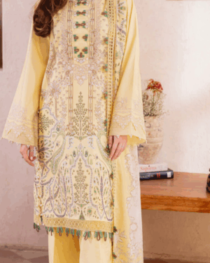 JA1 3Pc Unstitched Printed Lawn Suit