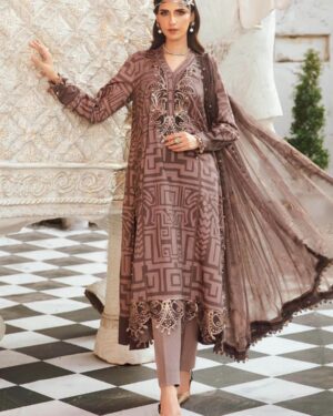 MBP1 Maria B 3Pc Embroidered Unstitched Suit