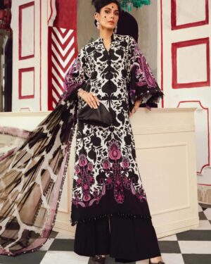 MBP1 Maria B 3Pc Embroidered Unstitched Suit