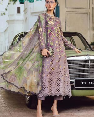 MBP1 Maria B 3Pc Embroidered  Unstitched Suit