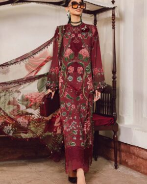 MBP1 Maria B 3Pc Embroidered Unstitched Suit
