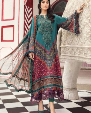 MBP1 Maria B 3Pc Embroidered Unstitched Suit