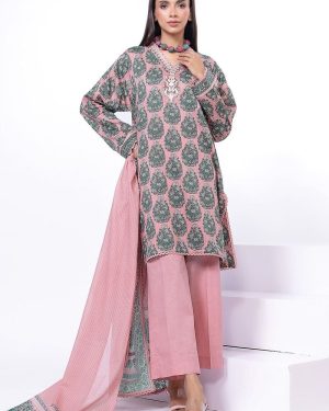 KL2 Khaadi Lawn 3Pc Unstitched Embroidered Suit